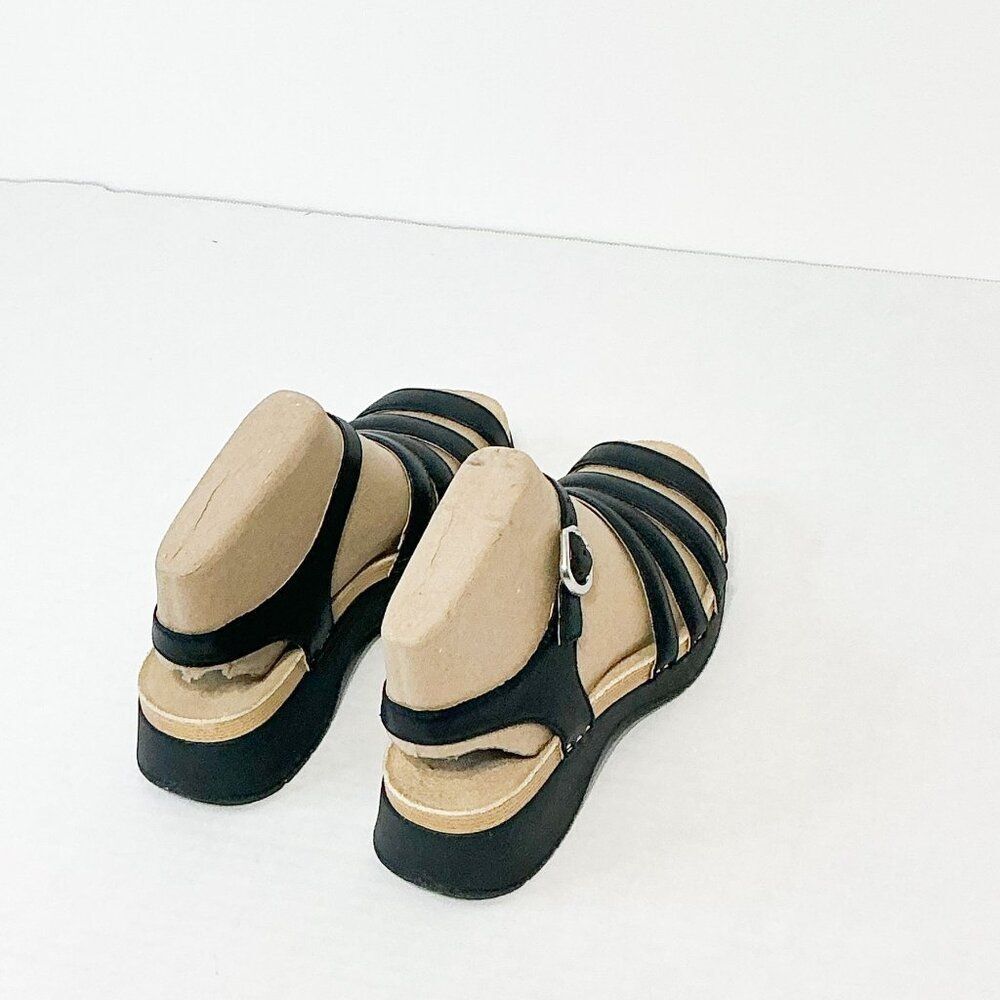 DANSKO NWB Sz 38 Black Nappa Leather Roxie Comfort Sandals - Picture 9 of 13